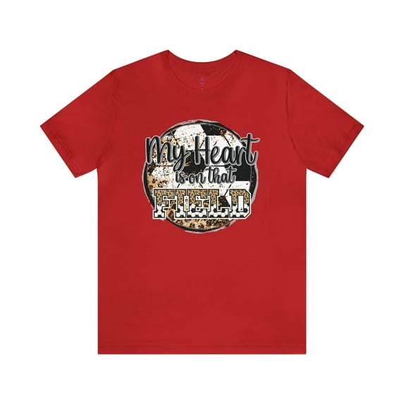 Soccer Mom Tshirt with message My Heart is on that field