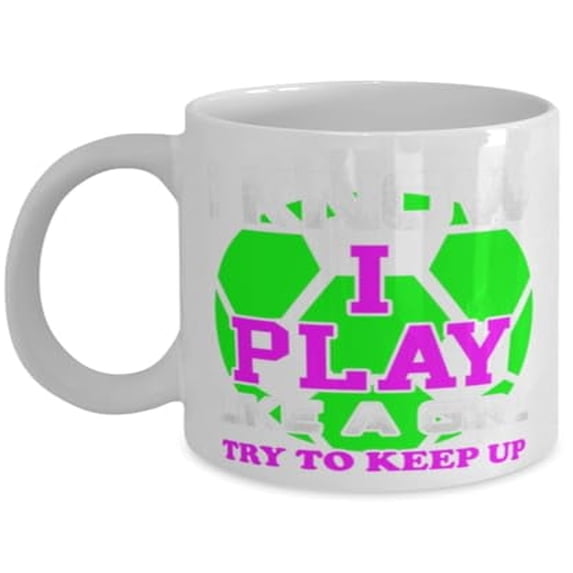 Soccer 11 oz Coffee Mug - I Know I Play Like A Girl White Ceramic Gift