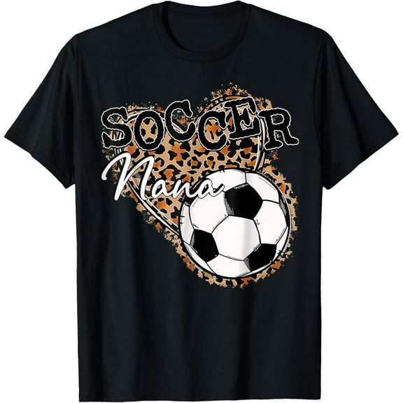 Soccer Nana Leopard Mother's Day T-Shirt