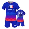 thumbnail image 1 of Soccer National Team Kids Suit Jerseys/Shorts Outfits Training Shirt Uniforms Set for Boys Girls Youth Fans, 1 of 7