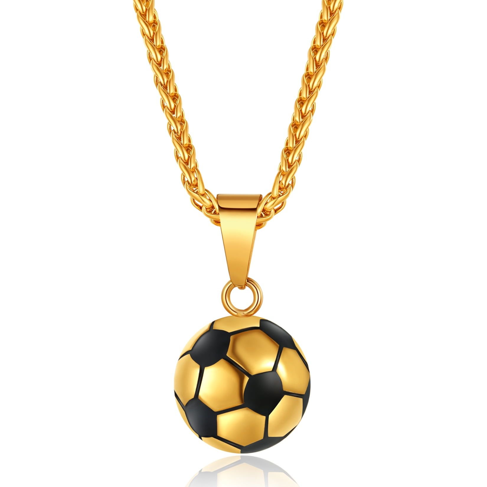 Soccer ball gold sale pendant