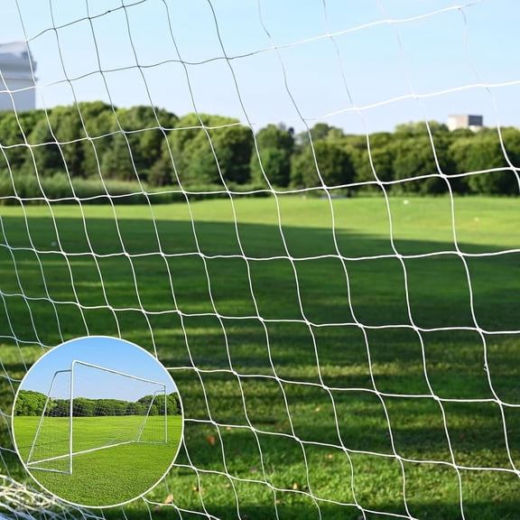 Soccer Net Replacement, Youth Soccer Net, Polypropylene, Pickup Game Net, Sports Netting, Heavy Duty Zip Ties, Weekend Casual Matches, White, 1 Pc, 30 Pack