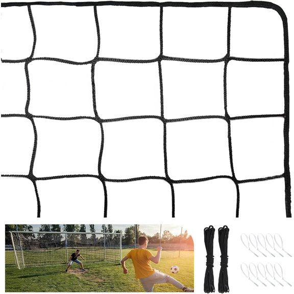 Soccer Net for Backyard, Open Goal Soccer Nets for, Sports Netting for Football Practice Training/Basketball/HockeyTennis/Backstop