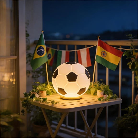 Soccer Night Light, USB Rechargeable Cartoon Soccer Themed Lamp, For Bedside Lamp or Table Lamp,A Glowing Football Gift for Room Decor,Perfect Gift for Sports Fans