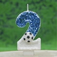 thumbnail image 1 of Soccer Number Birthday Candles, LED Light Up Cake Topper for, Battery Operated Reusable Happy Birthday Candle for Football Theme Party Decor 4 inch 2, 1 of 8