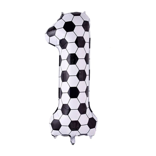 Learning Virtual Backdrops Soccer Number Foil Balloon- Inflatable Sports Party Decoration for ...