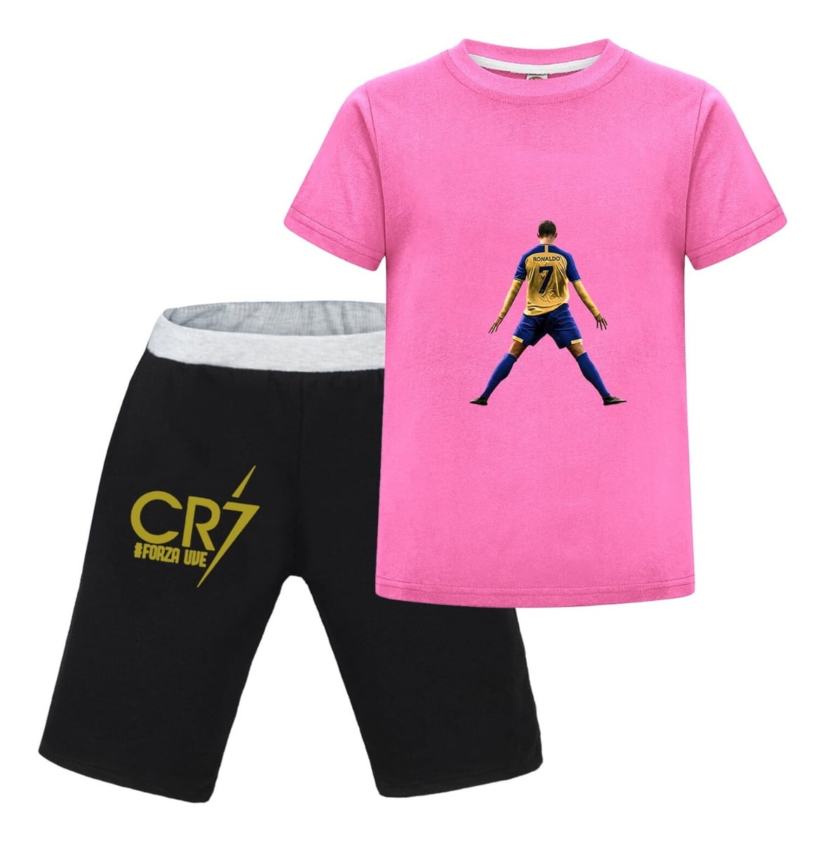 Soccer Outfit for Kids CR7 T-Shirt and Shorts Set Cristiano