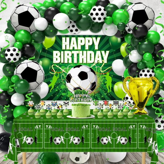 Soccer Party Decorations, 122Pcs SR25 Soccer Birthday Party Decorations