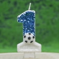 thumbnail image 1 of Soccer Party Decorations, Birthday Number Candles White Soccer Birthday Candles for Cake, Fun Glitter Birthday Candles Cake Cupcake Topper for Party Anniversary Supplies, Soccer N Number 1, 1 of 9