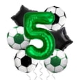 thumbnail image 1 of Soccer Party Decorations, Soccer Foil Balloons, Number 5Foil Balloons for Kids Soccer Fans Birthday Party, Soccer Game Day Party Decorations, 1 of 7