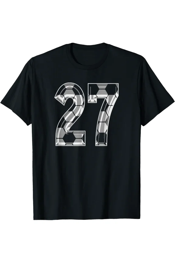 Soccer Pattern Number 27 Player Uniform #27 T-Shirt, Unisex T-Shirt