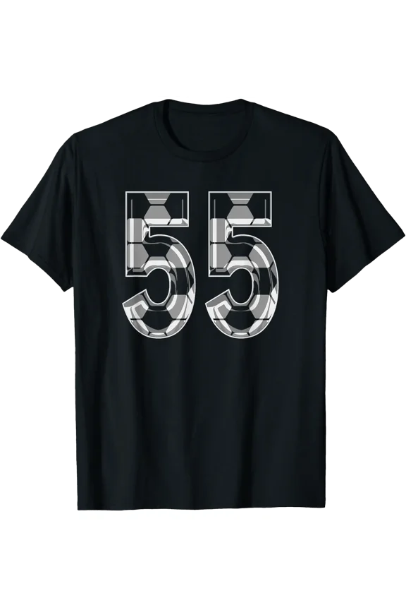 Soccer Pattern Number 55 Player Uniform #55 T-Shirt, Unisex T-Shirt