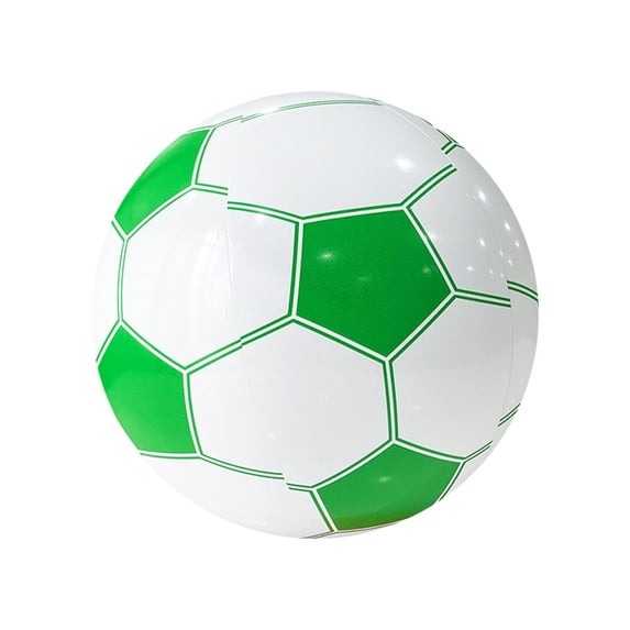 Soccer Pattern Water Polo Beach Ball for Swimming Pool Party Summer Outdoor Activities Games Luau Theme Favors, Green 16 Inch