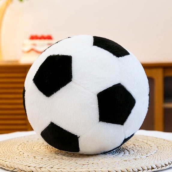 Soccer Pillow, Soccer Ball Plush,Fluffy Soft Round Stuffed Soccer Ball Throw Pillows, Durable Soccer Pillow Plush Sports Gifts for Bedroom Decor