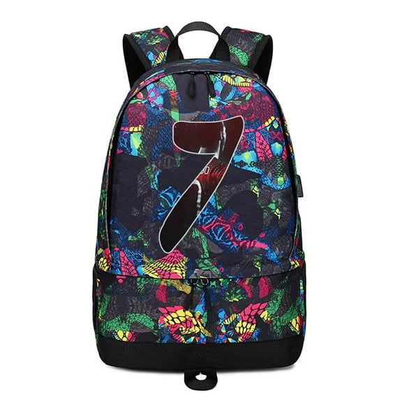 Soccer Player 7 Ball Storage Backpack Sports Equipment Depositary Multifunctional Bag For Men Women (Red - 1)