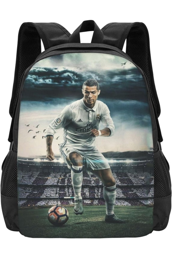 Soccer Player #7 Ronaldo Backpack 16.5 Inch For Daily Work Sport Outdoor Football Fans Laptop Bag-Style 19