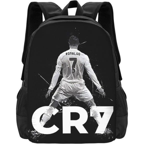 Soccer Player #7 Ronaldo Backpack 16.5 Inch For Daily Work Sport Outdoor Football Fans Laptop Bag-Style 19