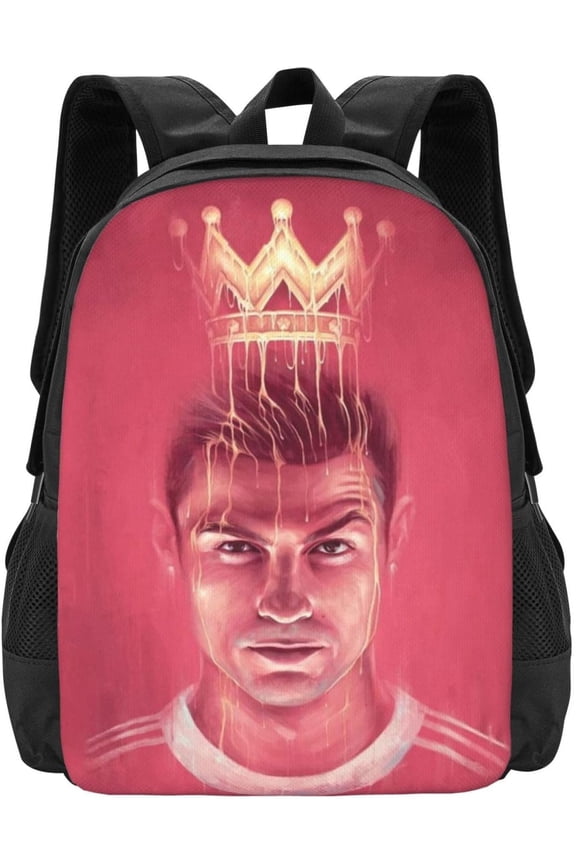 Soccer Player #7 Ronaldo Backpack 16.5 Inch For Daily Work Sport Outdoor Football Fans Laptop Bag-Style 19