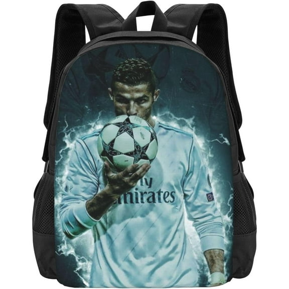 Soccer Player #7 Ronaldo Backpack 16.5 Inch For Daily Work Sport Outdoor Football Fans Laptop Bag-Style 19