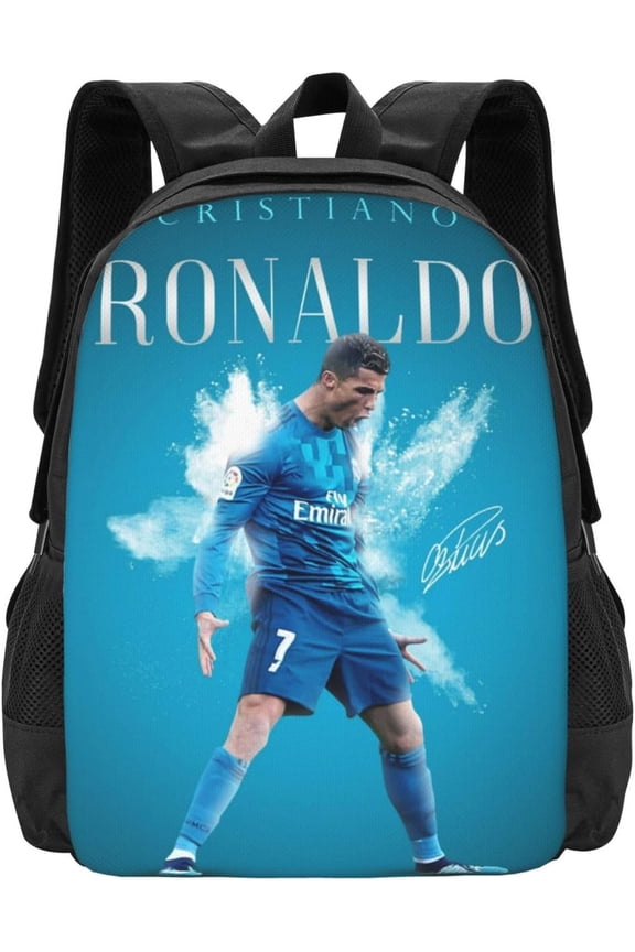 Soccer Player #7 Ronaldo Backpack 16.5 Inch For Daily Work Sport Outdoor Football Fans Laptop Bag-Style 19