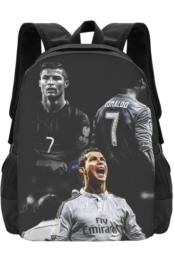 Soccer Player #7 Ronaldo Backpack 16.5 Inch For Daily Work Sport Outdoor Football Fans Laptop Bag-Style 43