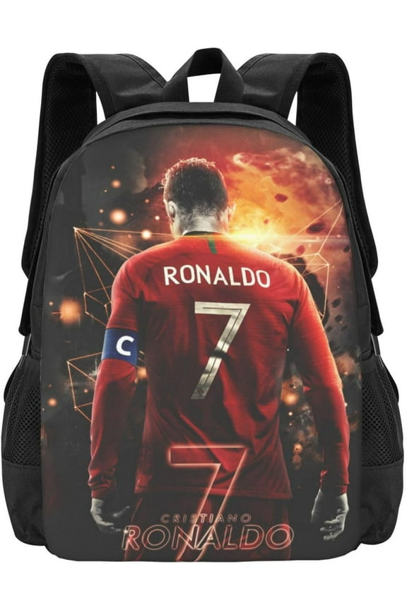 Soccer Player #7 Ronaldo Backpack 16.5 Inch For Daily Work Sport Outdoor Football Fans Laptop Bag-Style 43