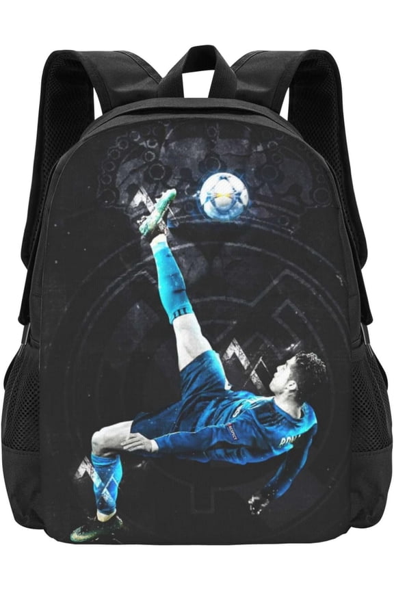 Soccer Player #7 Ronaldo Backpack 16.5 Inch For Daily Work Sport Outdoor Football Fans Laptop Bag-Style 43