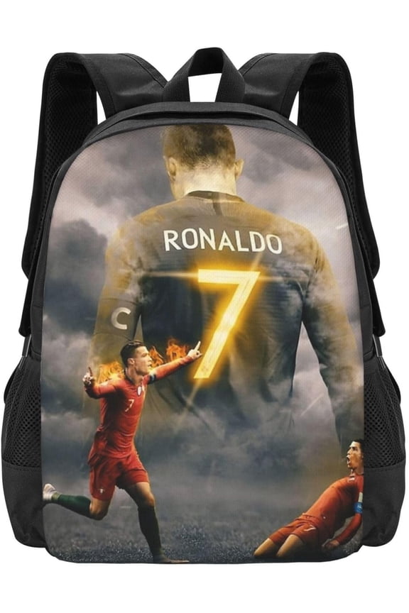 Soccer Player #7 Ronaldo Backpack 16.5 Inch For Daily Work Sport Outdoor Football Fans Laptop Bag-Style 43