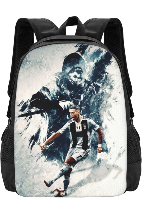 Soccer Player #7 Ronaldo Backpack 16.5 Inch For Daily Work Sport Outdoor Football Fans Laptop Bag-Style 43