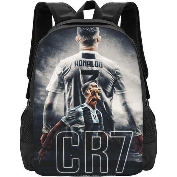 Soccer Player #7 Ronaldo Backpack 16.5 Inch For Daily Work Sport Outdoor Football Fans Laptop Bag-Style 43