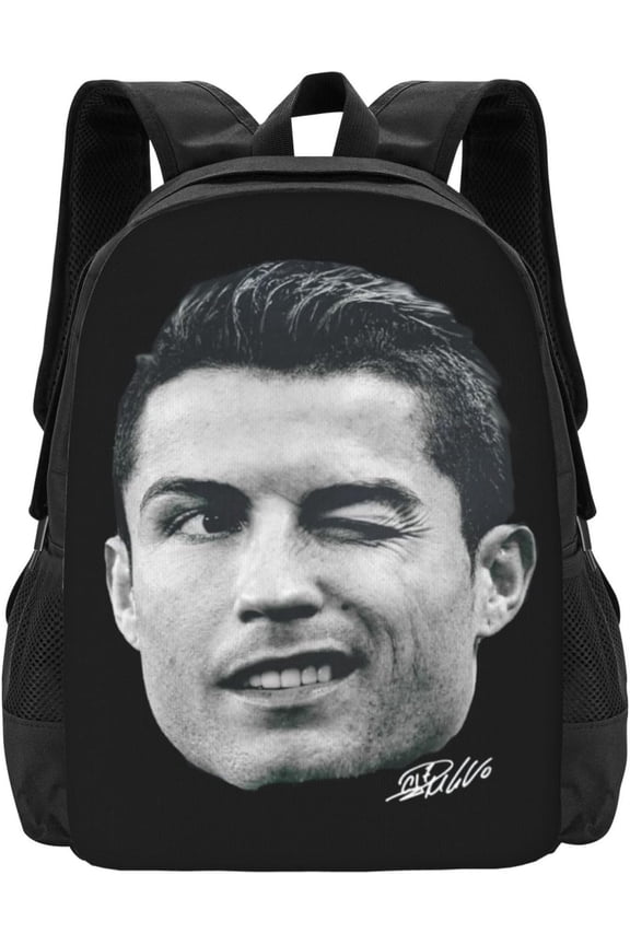 Soccer Player #7 Ronaldo Backpack 16.5 Inch For Daily Work Sport Outdoor Football Fans Laptop Bag-Style 43