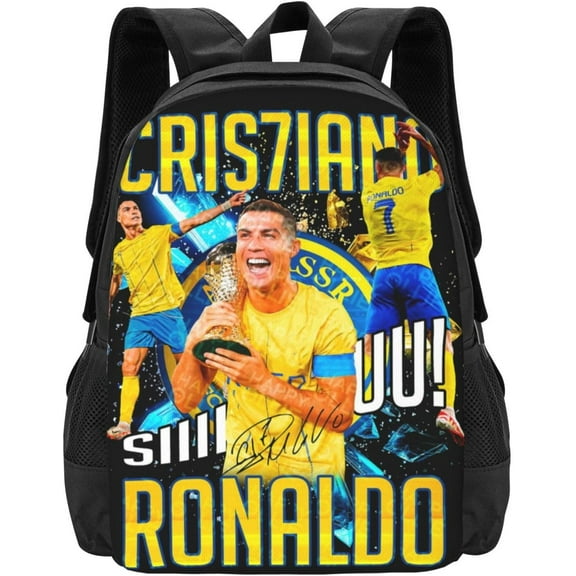 Soccer Player #7 Ronaldo Backpack 16.5 Inch For Daily Work Sport Outdoor Football Fans Laptop Bag-Style 43