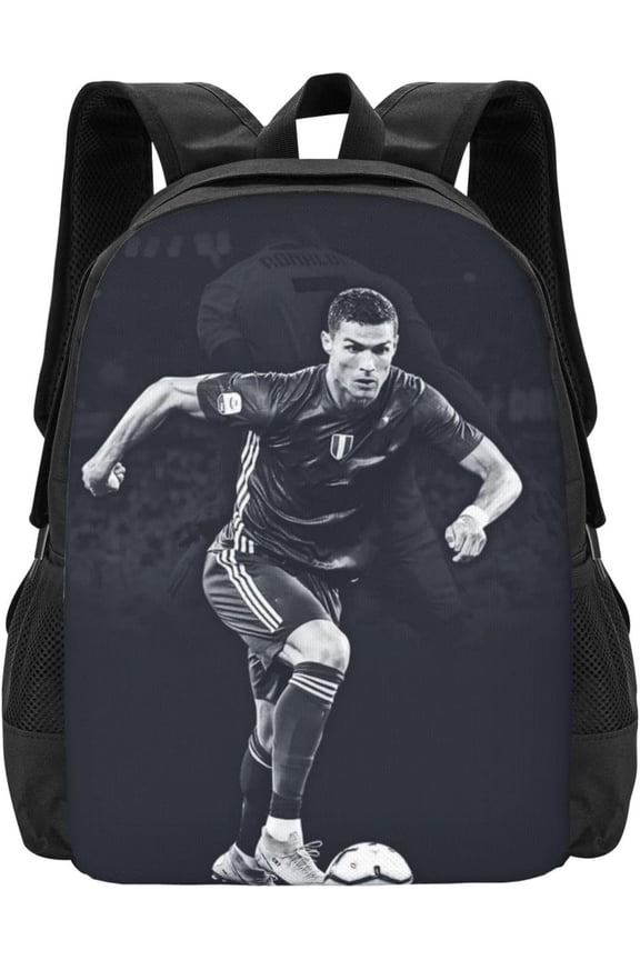 Soccer Player #7 Ronaldo Backpack 16.5 Inch For Daily Work Sport Outdoor Football Fans Laptop Bag-Style 43