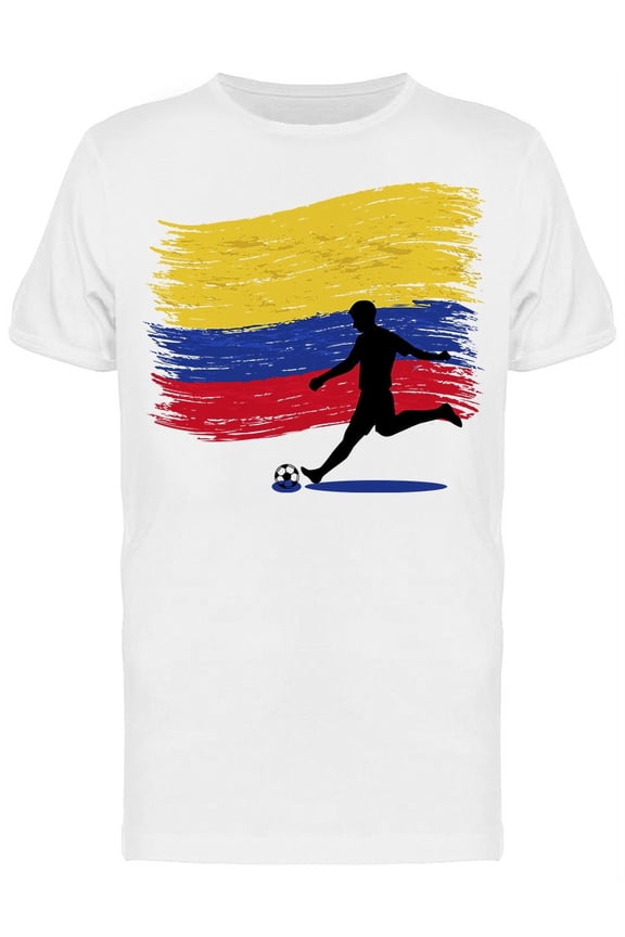 Soccer Player Action Colombia T-Shirt Men -Image by Shutterstock, Male x-Large
