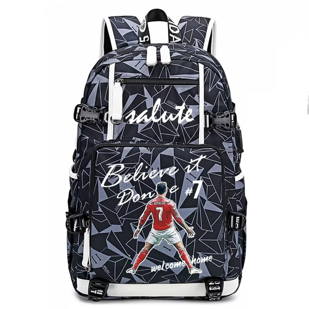CR7 Cristiano Ronaldo Backpack for Boys and Girls - Cartoon Kids School  Bookbag with Large Capacity, Travel Rucksack, and Shoulder Bag | Fruugo NZ