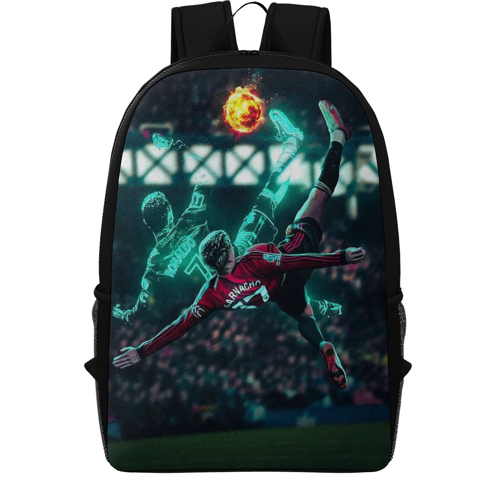 Soccer Player Cristiano Ro-naldo Backpack CR7 Lightweight Canvas ...