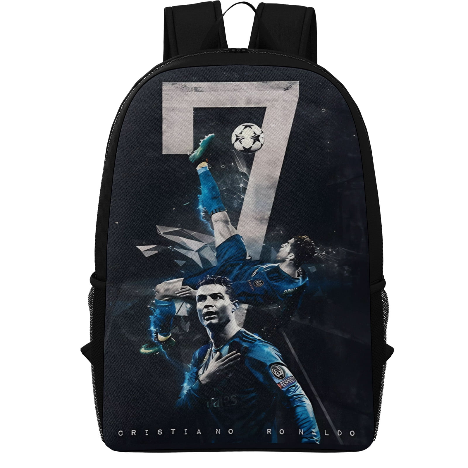 Soccer Player Cristiano Ro-naldo Backpack CR7 Lightweight Canvas ...