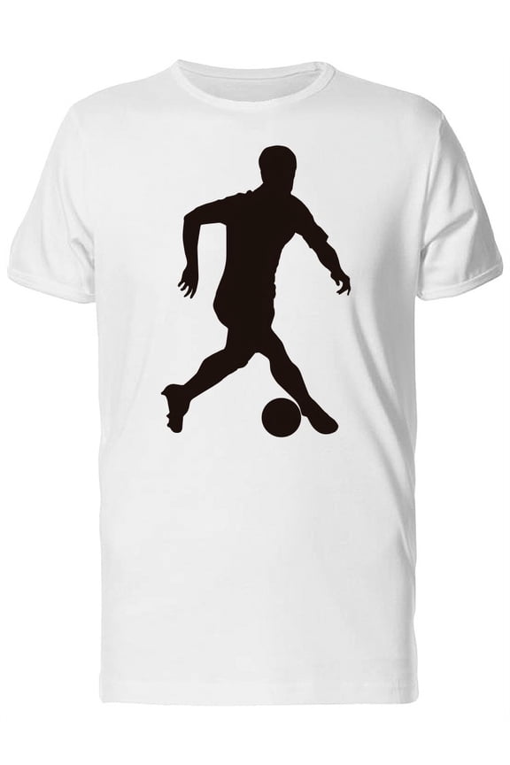 Soccer Player Doing Trick Shadow T-Shirt Men -Image by Shutterstock, Male Large
