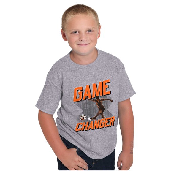 Soccer Player Fan Game Changer Boys Kids T Shirt Tees Tops Teen Brisco Brands X