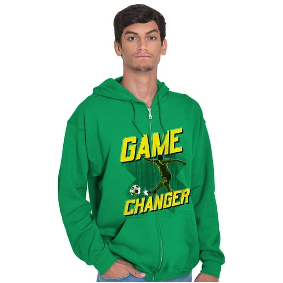 Soccer Player Fan Game Changer Zip Hoodie Sweatshirt Men Brisco Brands S