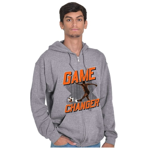 Soccer Player Fan Game Changer Zip Hoodie Sweatshirt Men Brisco Brands S