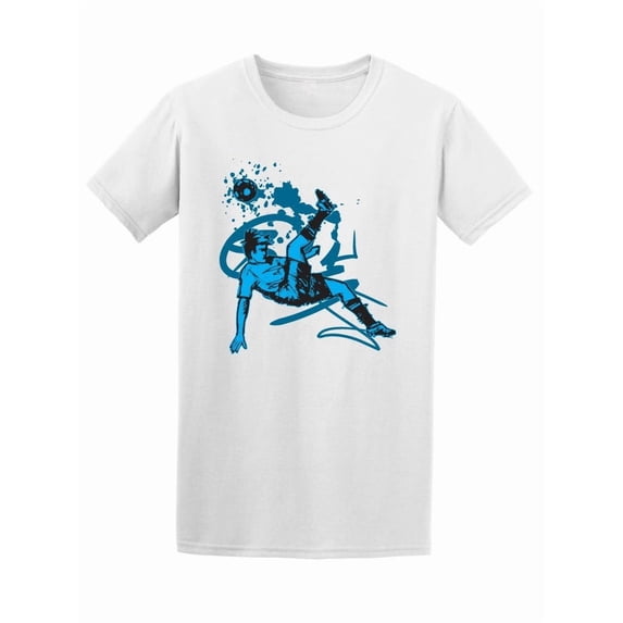 Soccer Player Goaling Sketch T-Shirt Men -Image by Shutterstock, Male XX-Large