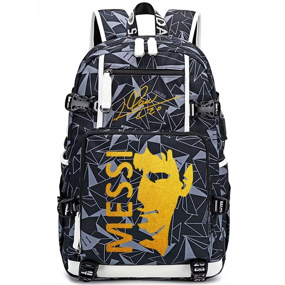 Soccer Player L-Messi- Multifunction Backpack Travel Taptop Daypack Fans Bag  For Men Women (B-4) 