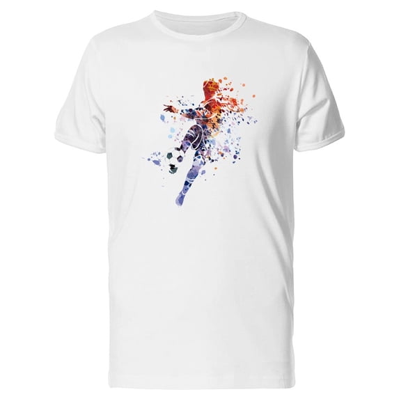 Soccer Player Paint Art Tee Men's -Image by Shutterstock