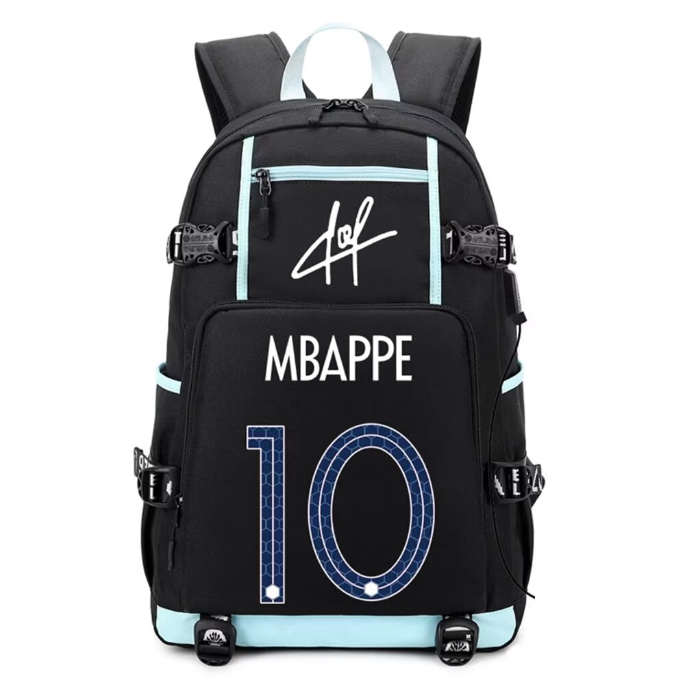 Soccer Player Star M-bappé Multifunction Colorful Mix Logo Backpack ...
