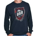 thumbnail image 1 of Soccer Player USA American Nation Plus Size Long Sleeve Graphic Tee Shirt Brisco Brands 2X, 1 of 6