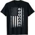 thumbnail image 1 of Soccer Player USA US American Flag Girls Boys T-Shirt, 1 of 3