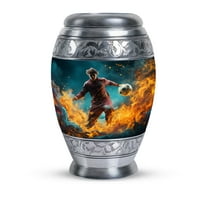 Soccer Player Urn For Cremation - Keepsake Urns For Ashes Small - Football Fan Urn, Memorial Urns For Human Ashes 3 Inch Small Keepsake Urn - Funeral Urn Decorations - Adult Cremation Urns