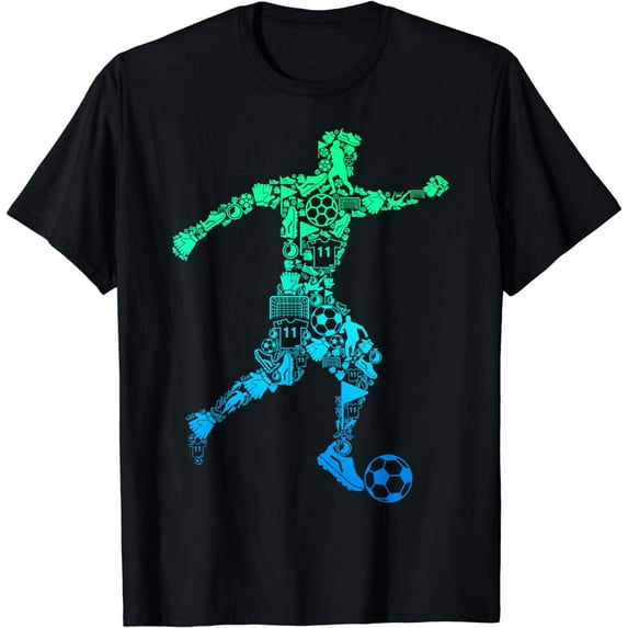 Soccer Player Youth Men Kids Boys T-Shirt