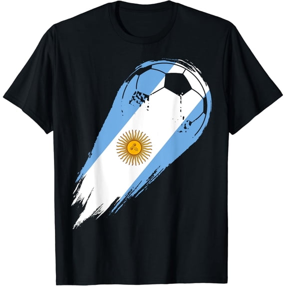 Soccer Player of Pride Argentina T-Shirt Black 2X-Large